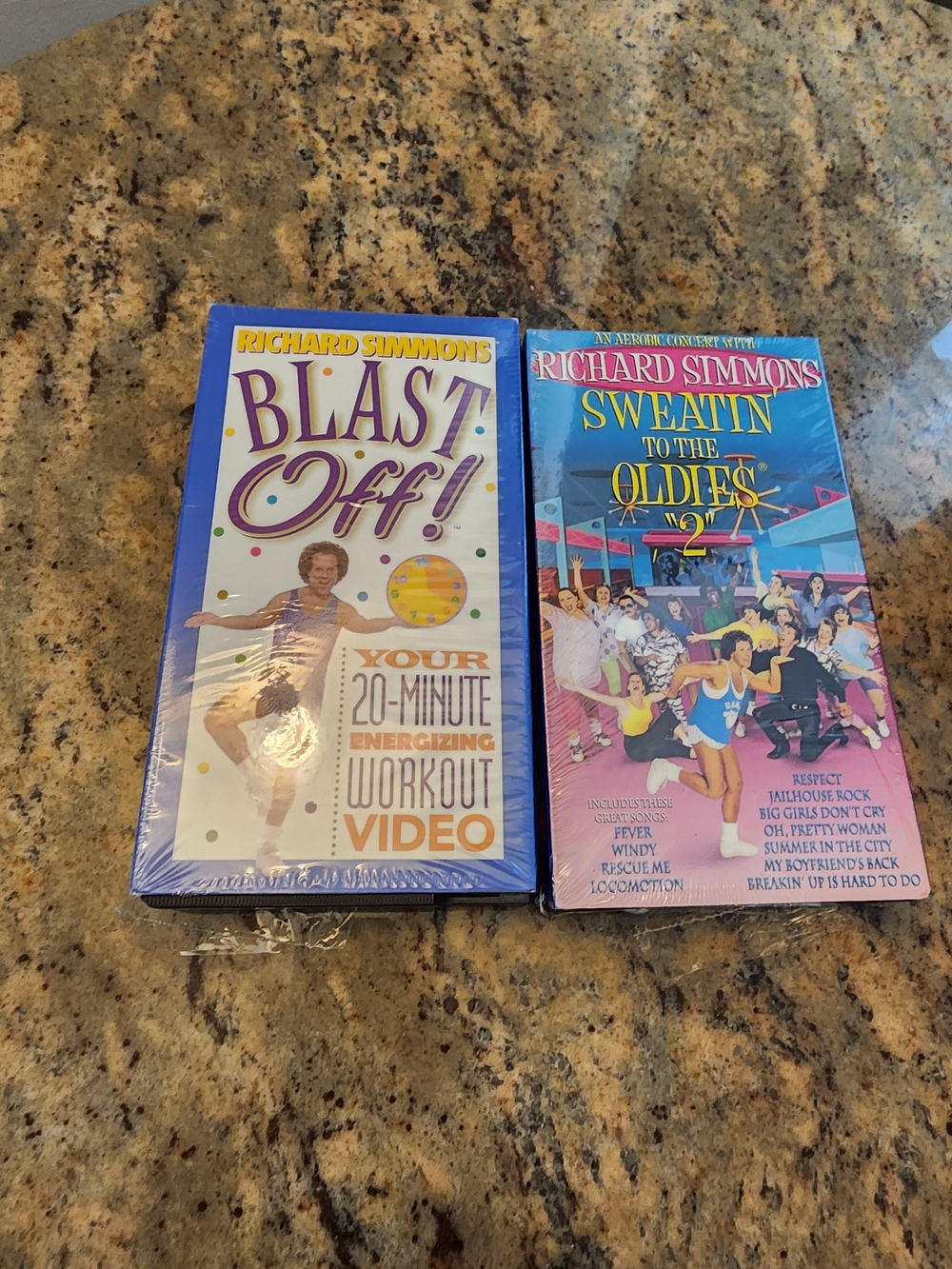 Richard Simmons VHS X 2 Original Blast Off! & Sweatin' to the Oldies 2